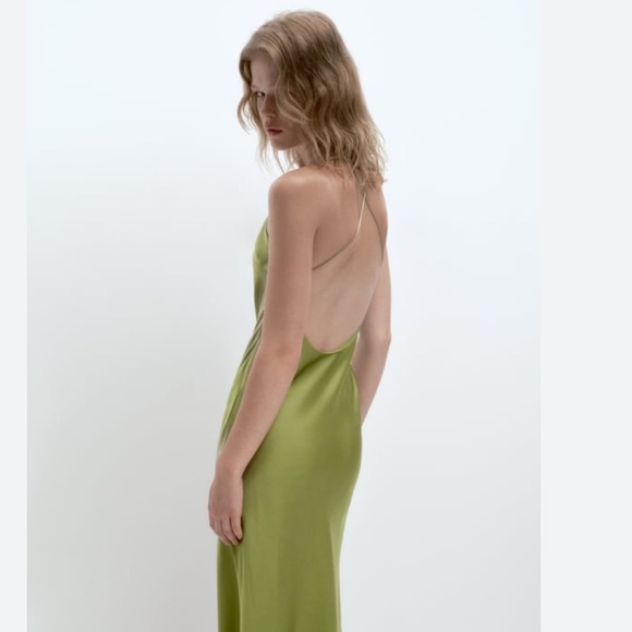 𝗡𝗪𝗧 𝗭𝗮𝗿𝗮 • Satin Strappy Dress - Picture 9 of 11